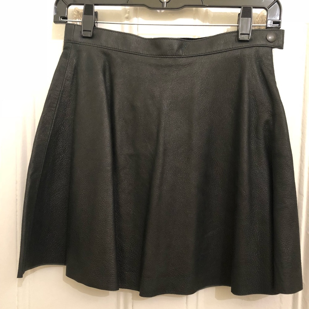 American Apparel Leather Mini Skirt